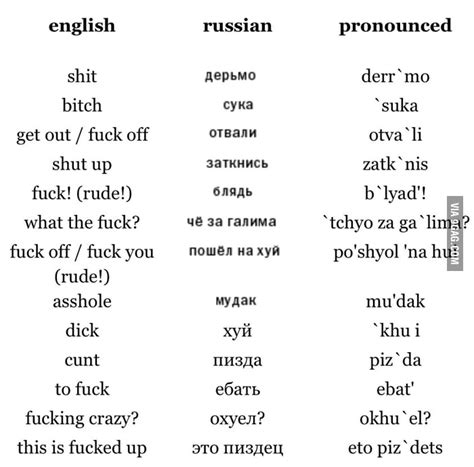 dirty russian phrases|244 Russian Swear Words, Phrases, Curses, Slang, Insults .